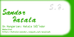 sandor hatala business card